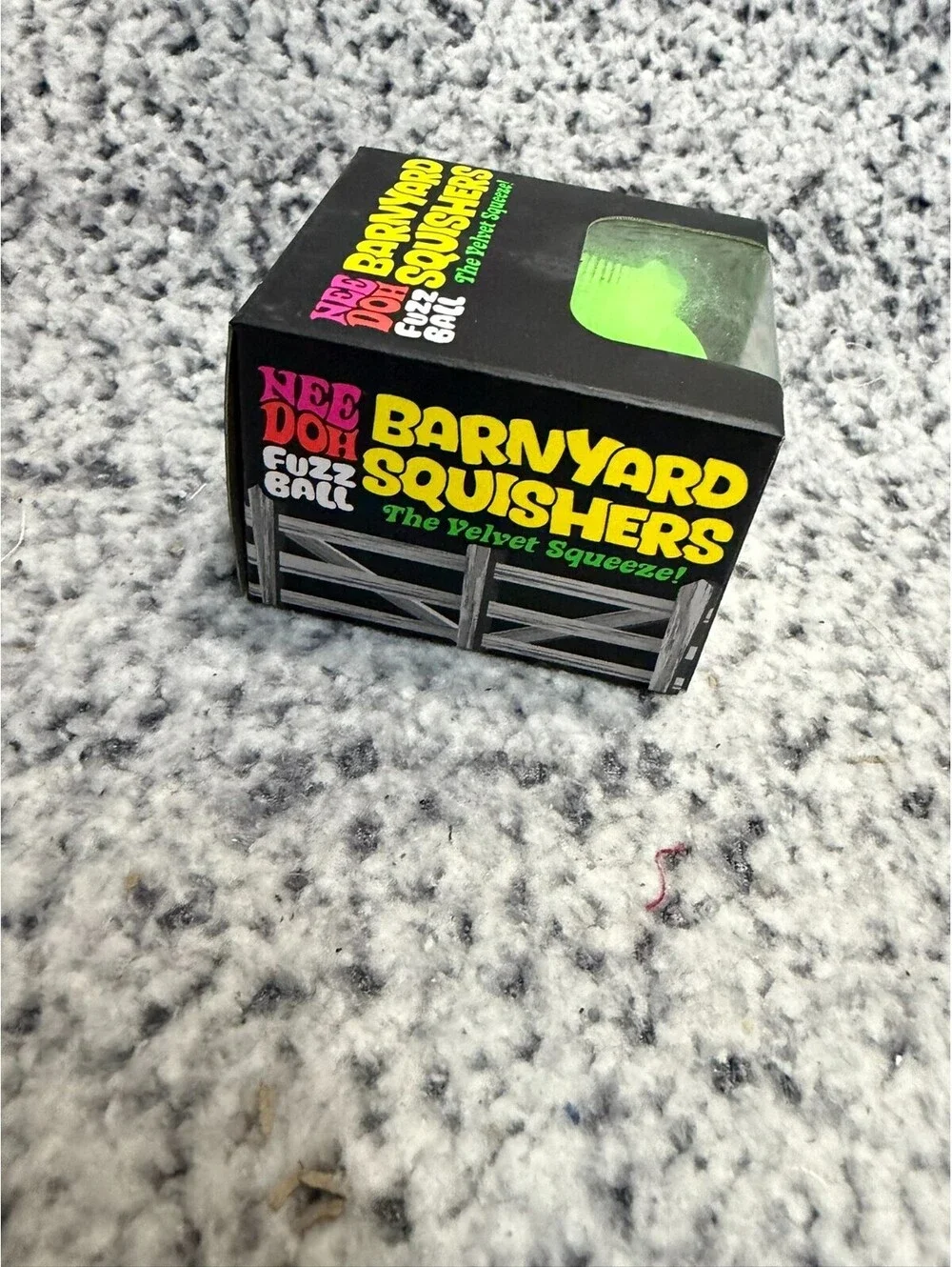 AUTHENTIC Schylling NeeDoh Fuzz Ball Barnyard Squishers 2026 -NEW Green Cow